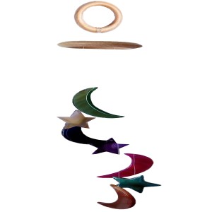 Agate Windchime Star/Moon